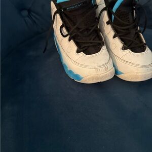 Jordan White and Blue Athletic Shoes